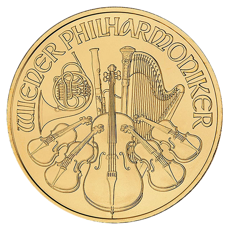 1 oz Austrian Philharmonic Gold Coin (Common Date)